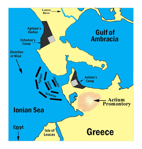 Battle of Actium map